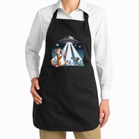 Orange Cat Ufo Apron