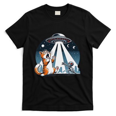 Orange Cat Ufo T-Shirt