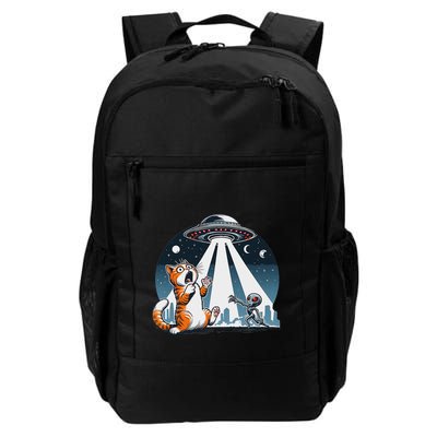 Orange Cat Ufo Backpack
