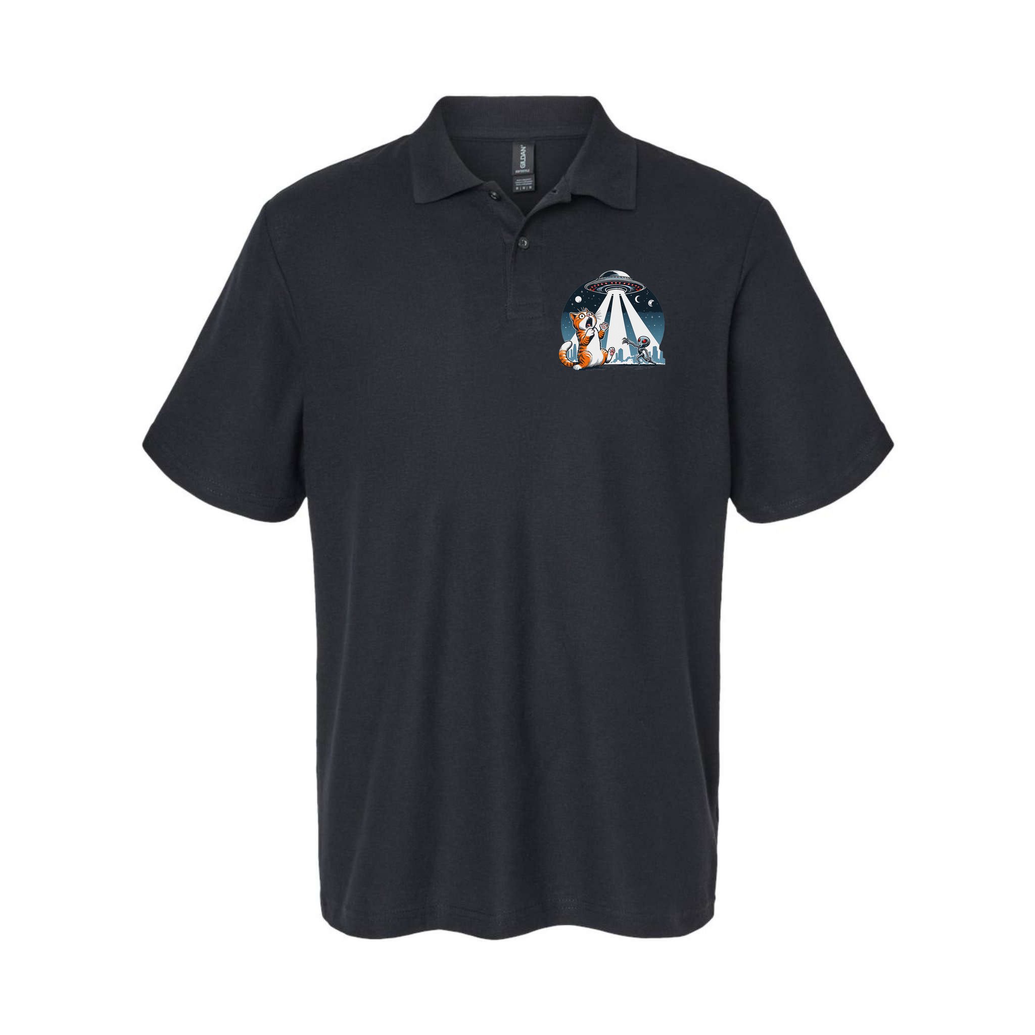 Orange Cat Ufo Polo