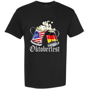 Oktoberfest Cheers Usa Germany Flags Garment-Dyed Heavyweight T-Shirt