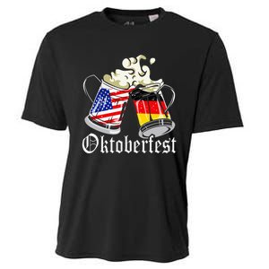 Oktoberfest Cheers Usa Germany Flags Cooling Performance Crew T-Shirt