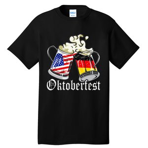 Oktoberfest Cheers Usa Germany Flags Tall T-Shirt