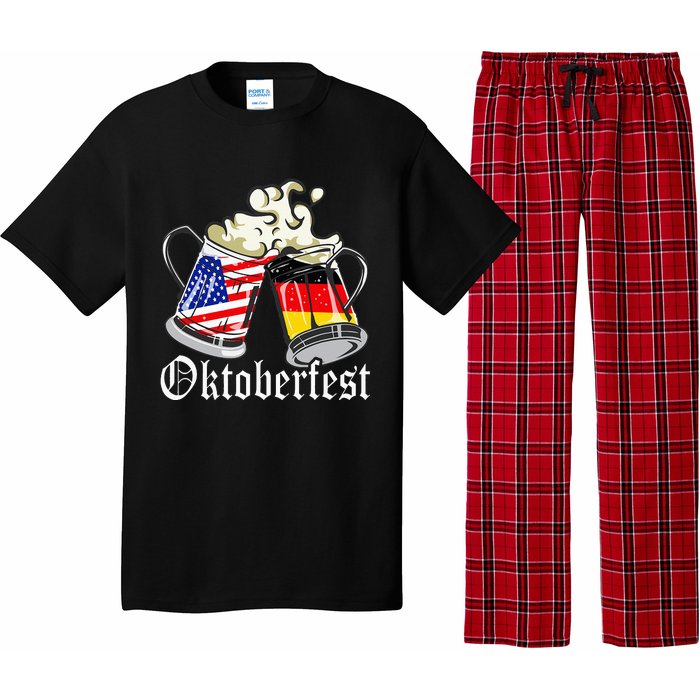 Oktoberfest Cheers Usa Germany Flags Pajama Set