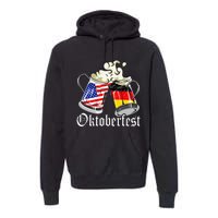 Oktoberfest Cheers Usa Germany Flags Premium Hoodie