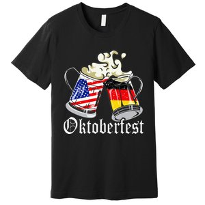 Oktoberfest Cheers Usa Germany Flags Premium T-Shirt