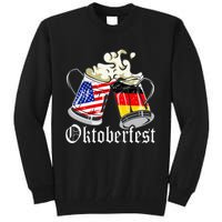 Oktoberfest Cheers Usa Germany Flags Tall Sweatshirt