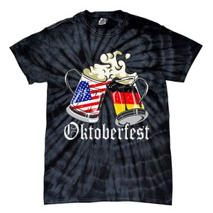 Oktoberfest Cheers Usa Germany Flags Tie-Dye T-Shirt