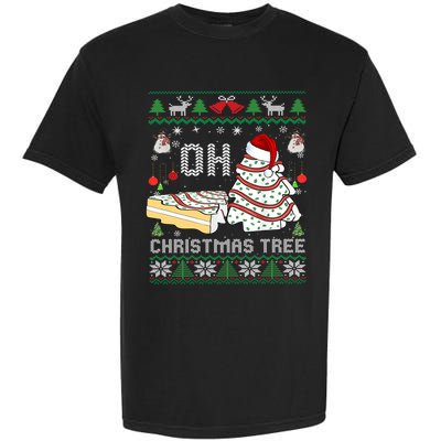 Oh Christmas Ugly Tree Cakes Debbie Becky Jen Cake Lovers Gift Garment-Dyed Heavyweight T-Shirt