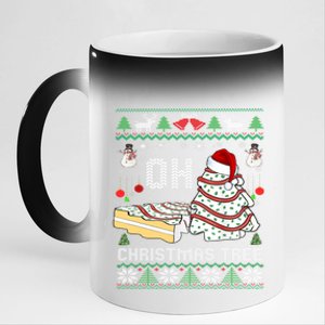 Oh Christmas Ugly Tree Cakes Debbie Becky Jen Cake Lovers Gift 11oz Black Color Changing Mug