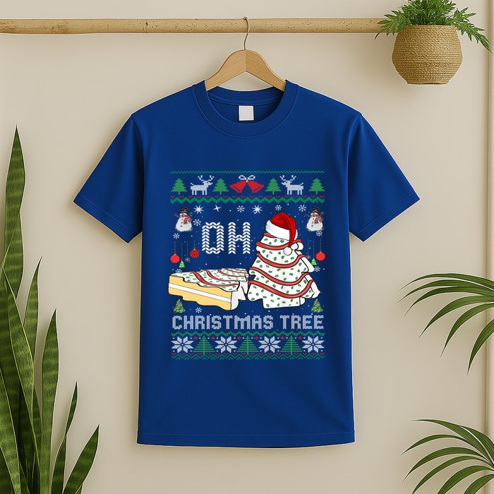 Oh Christmas Ugly Tree Cakes Debbie Becky Jen Cake Lovers Gift T-Shirt