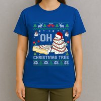 Oh Christmas Ugly Tree Cakes Debbie Becky Jen Cake Lovers Gift T-Shirt