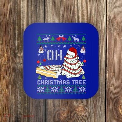 Oh Christmas Ugly Tree Cakes Debbie Becky Jen Cake Lovers Gift Coaster