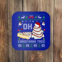 Oh Christmas Ugly Tree Cakes Debbie Becky Jen Cake Lovers Gift Coaster