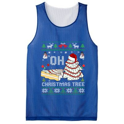 Oh Christmas Ugly Tree Cakes Debbie Becky Jen Cake Lovers Gift Mesh Reversible Basketball Jersey Tank