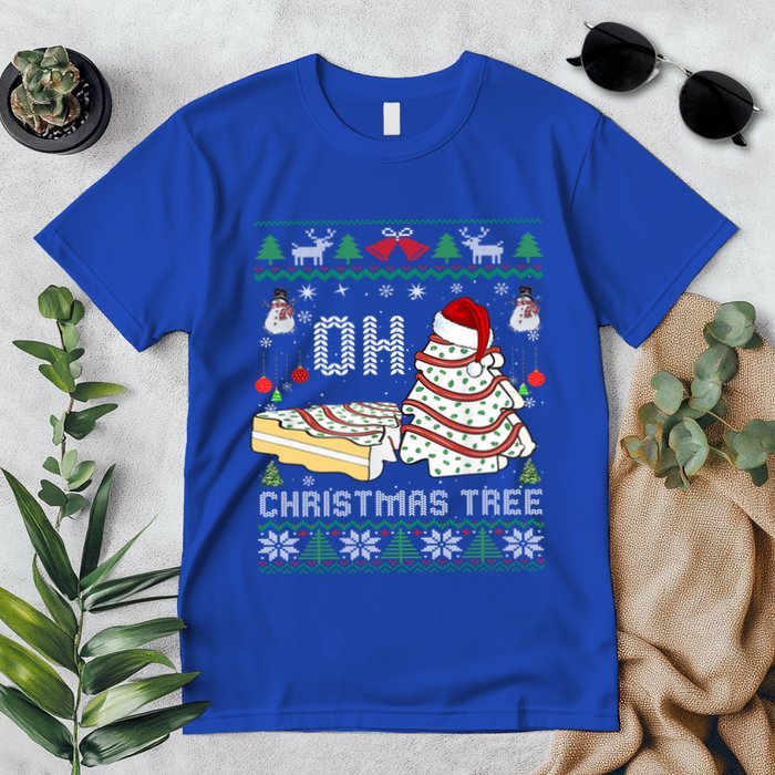 Oh Christmas Ugly Tree Cakes Debbie Becky Jen Cake Lovers Gift Premium T-Shirt