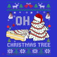 Oh Christmas Ugly Tree Cakes Debbie Becky Jen Cake Lovers Gift Womens T-Shirt