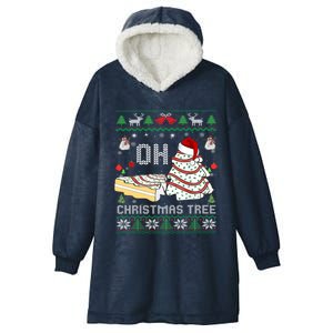 Oh Christmas Ugly Tree Cakes Debbie Becky Jen Cake Lovers Gift Hooded Wearable Blanket