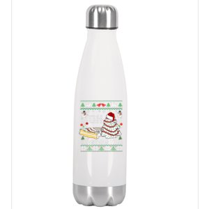 Oh Christmas Ugly Tree Cakes Debbie Becky Jen Cake Lovers Gift Stainless Steel Insulated Water Bottle