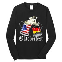 Oktoberfest Cheers Usa Germany Flags Long Sleeve Shirt