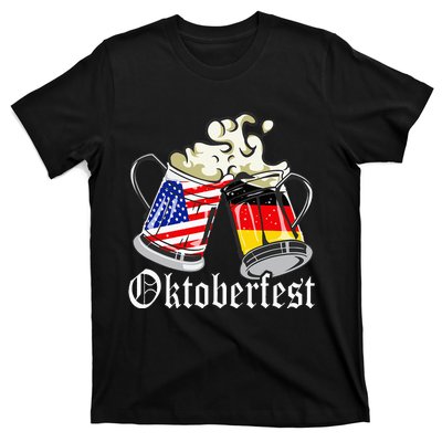 Oktoberfest Cheers Usa Germany Flags T-Shirt