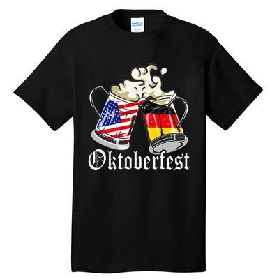 Oktoberfest Cheers Usa Germany Flags Tall T-Shirt