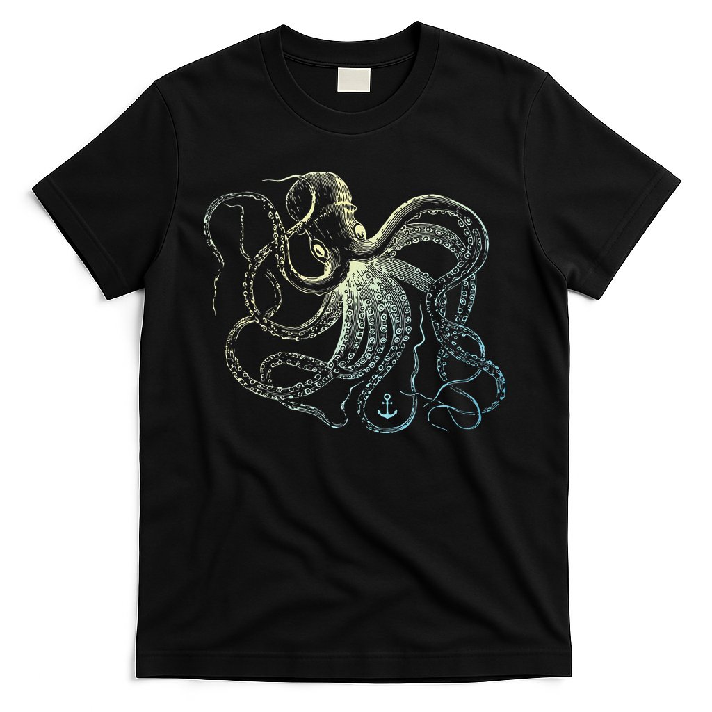 Octopus Cool Vintage Marine Biologist Ocean Sea Life 3 T-Shirt