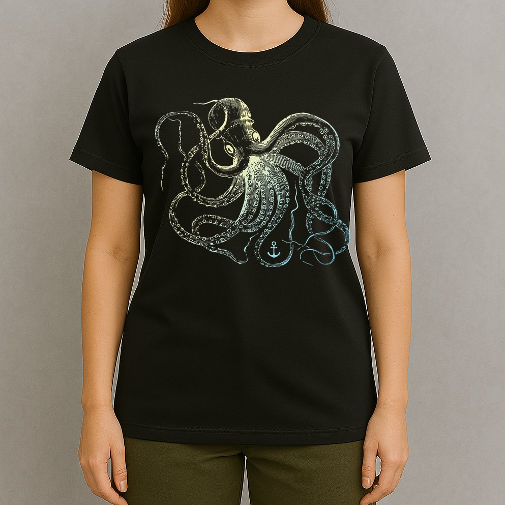 Octopus Cool Vintage Marine Biologist Ocean Sea Life 3 T-Shirt