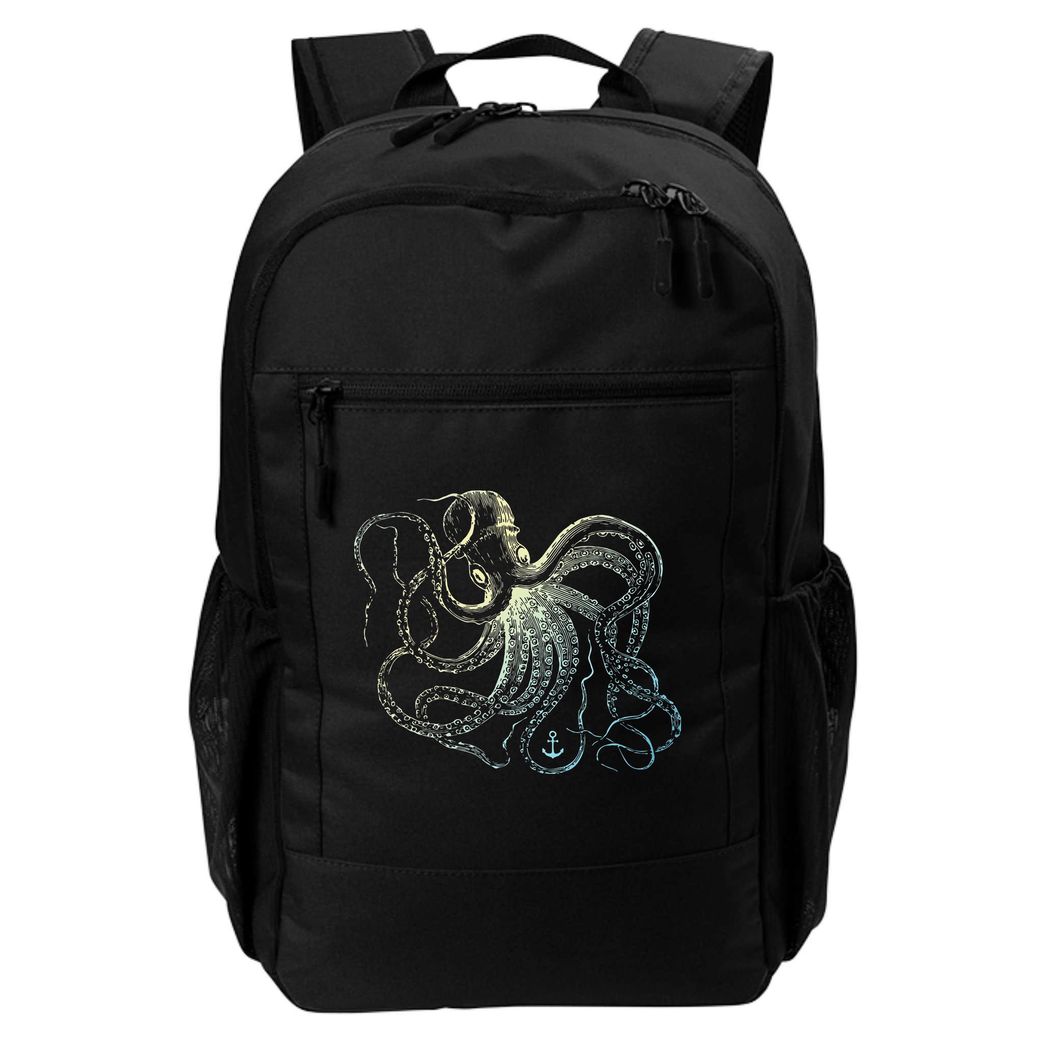 Octopus Cool Vintage Marine Biologist Ocean Sea Life 3 Backpack