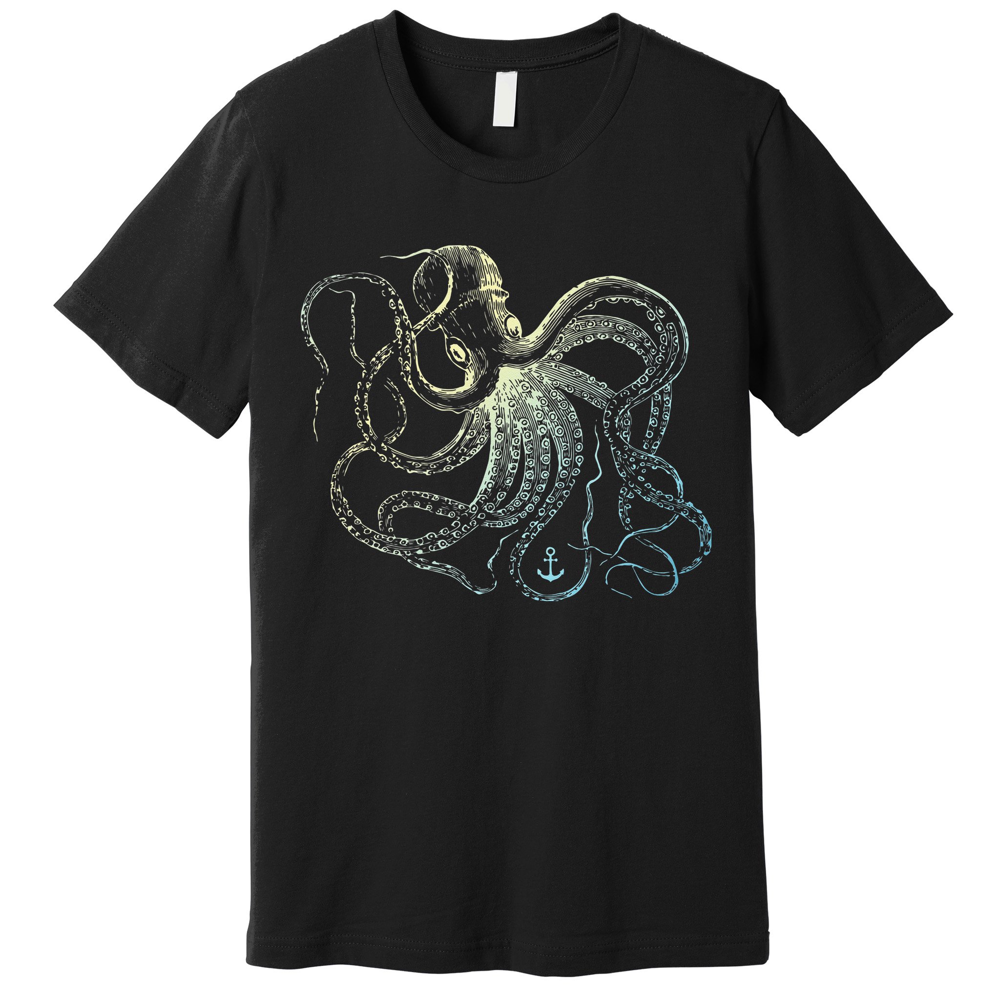 Octopus Cool Vintage Marine Biologist Ocean Sea Life 3 Premium T-Shirt