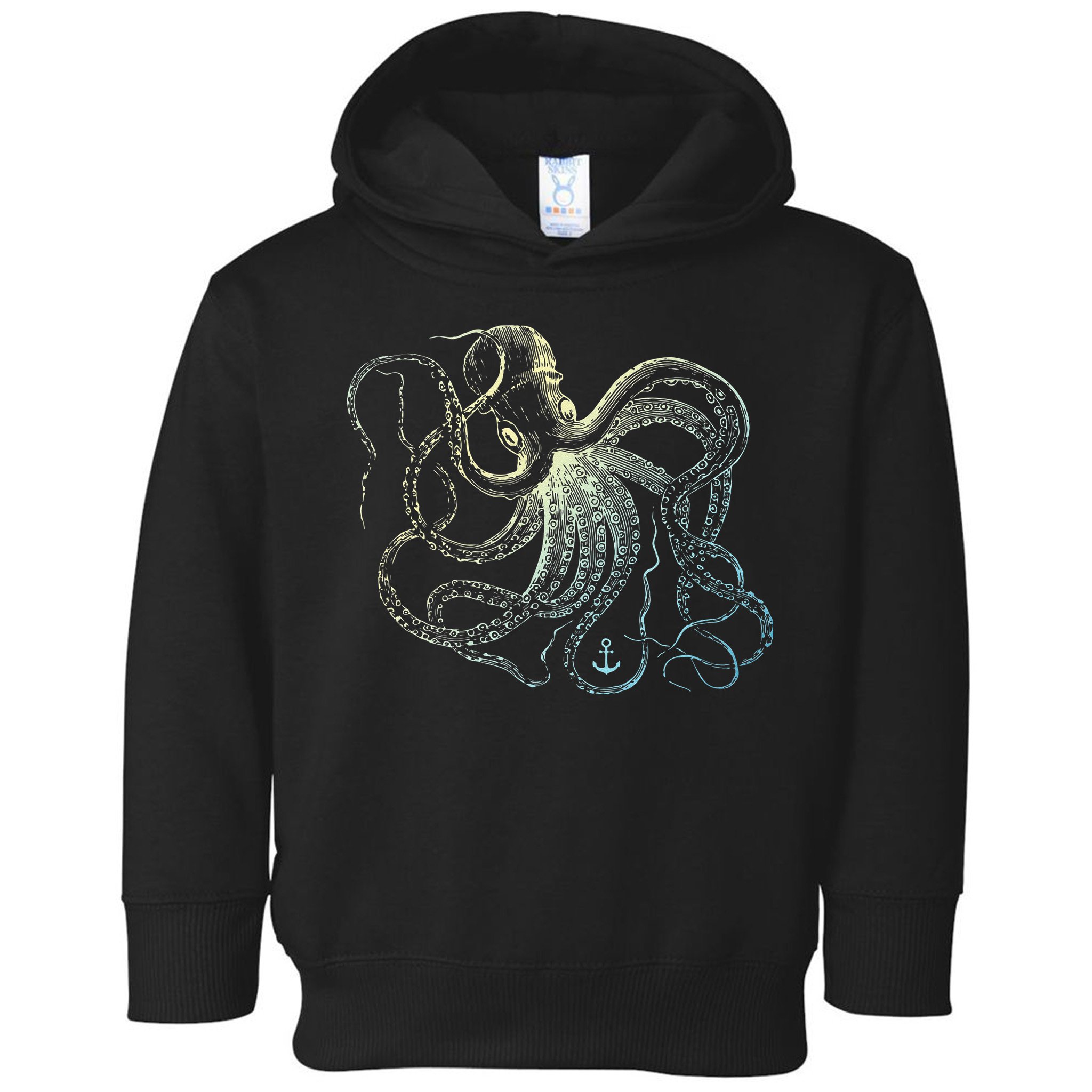 Octopus Cool Vintage Marine Biologist Ocean Sea Life 3 Toddler Hoodie