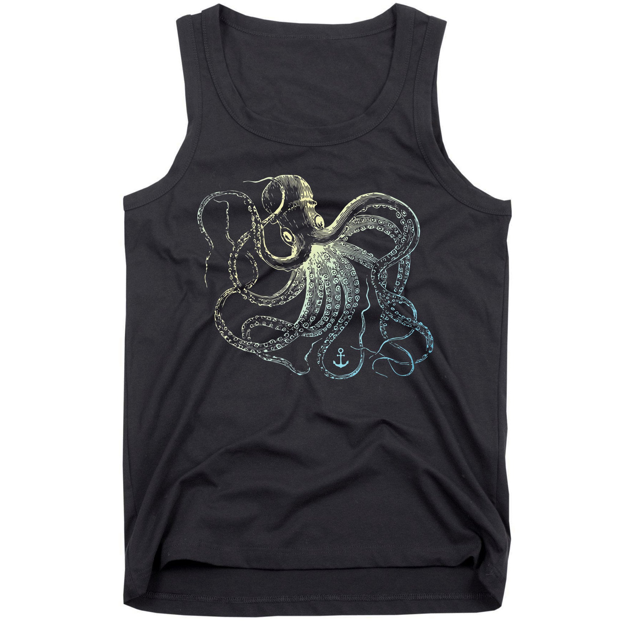 Octopus Cool Vintage Marine Biologist Ocean Sea Life 3 Tank Top