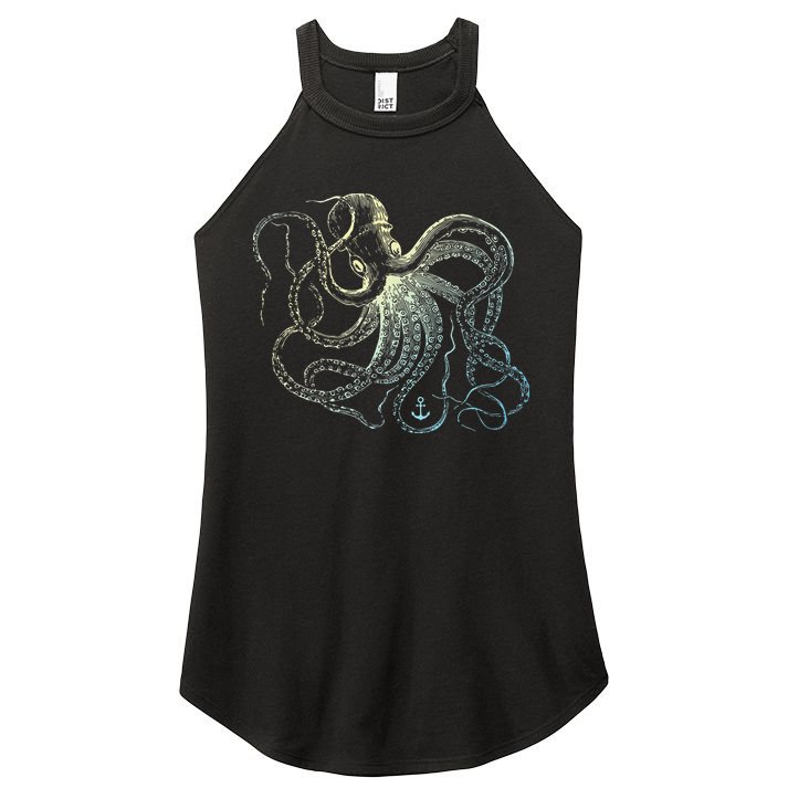 Octopus Cool Vintage Marine Biologist Ocean Sea Life 3 Women's Perfect Tri Rocker Tank