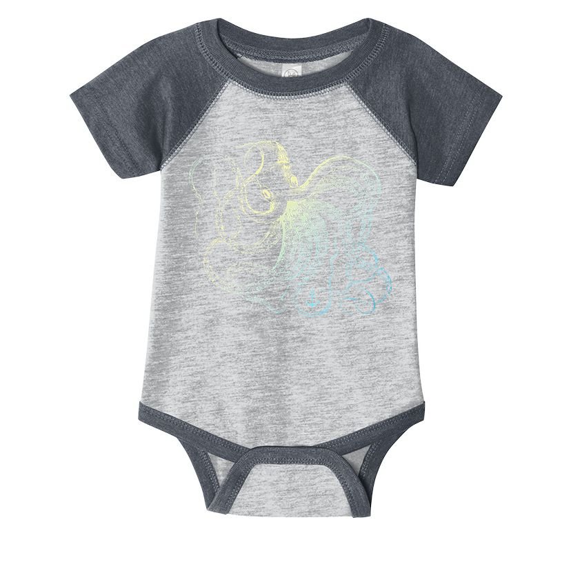 Octopus Cool Vintage Marine Biologist Ocean Sea Life 3 Infant Baby Jersey Bodysuit