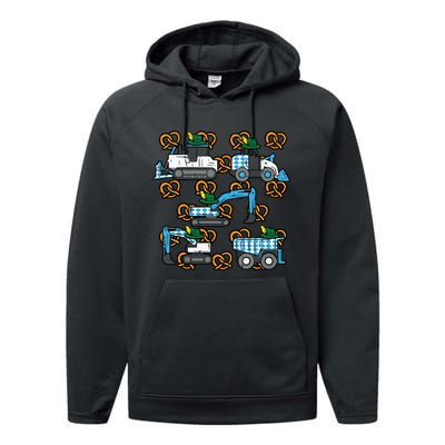 Oktoberfest Construction Vehicles German Performance Fleece Hoodie