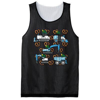 Oktoberfest Construction Vehicles German Mesh Reversible Basketball Jersey Tank