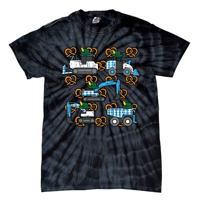 Oktoberfest Construction Vehicles German Tie-Dye T-Shirt