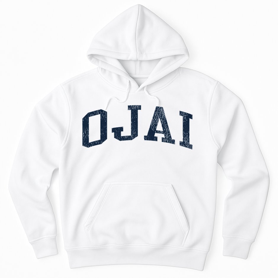 Ojai Ca Vintage Athletic Sports Jsn2 Print Hoodie