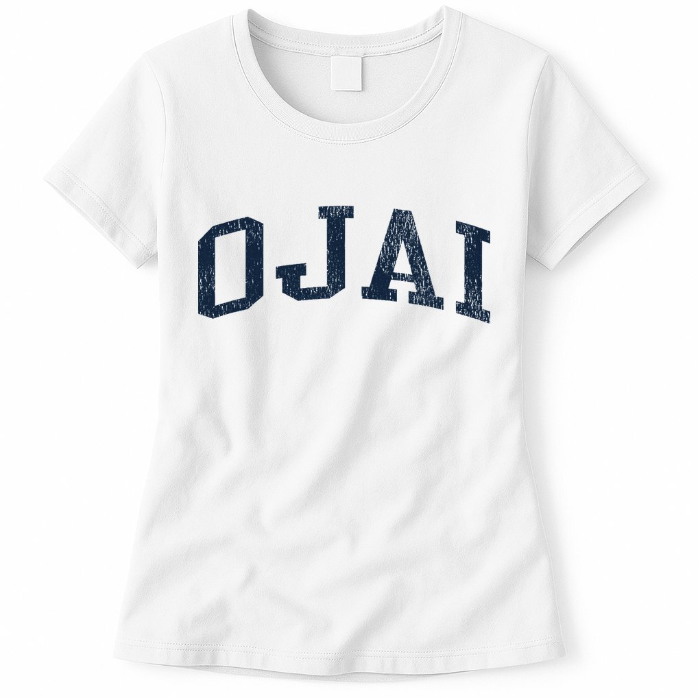 Ojai Ca Vintage Athletic Sports Jsn2 Print Womens T-Shirt