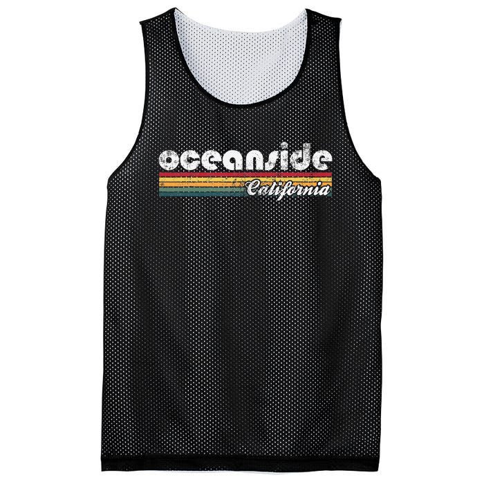 Oceanside California Vintage 70S 80S Retro Style Mesh Reversible Basketball Jersey Tank