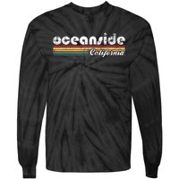 Oceanside California Vintage 70S 80S Retro Style Tie-Dye Long Sleeve Shirt