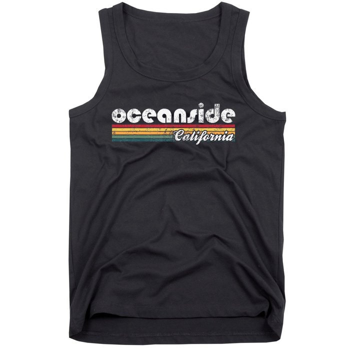 Oceanside California Vintage 70S 80S Retro Style Tank Top