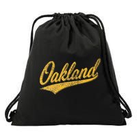 OAKLAND CALIFORNIA VARSITY SCRIPT CLASSIC SPORT JERSEY STYLE Drawstring Bag