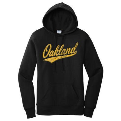 OAKLAND CALIFORNIA VARSITY SCRIPT CLASSIC SPORT JERSEY STYLE Women's Pullover Hoodie