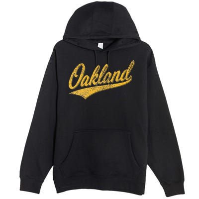 OAKLAND CALIFORNIA VARSITY SCRIPT CLASSIC SPORT JERSEY STYLE Premium Pullover Hoodie