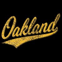 OAKLAND CALIFORNIA VARSITY SCRIPT CLASSIC SPORT JERSEY STYLE Women's Crop Top Tee