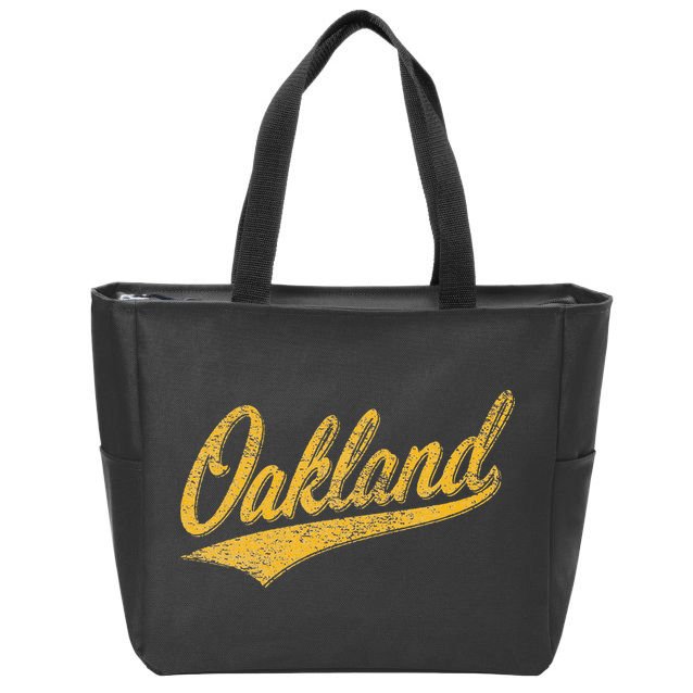 OAKLAND CALIFORNIA VARSITY SCRIPT CLASSIC SPORT JERSEY STYLE Zip Tote Bag