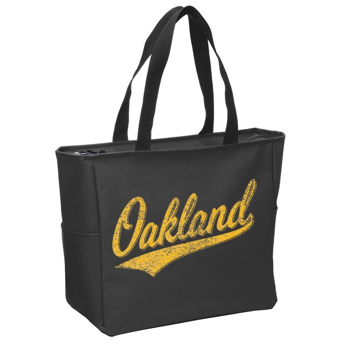 OAKLAND CALIFORNIA VARSITY SCRIPT CLASSIC SPORT JERSEY STYLE Zip Tote Bag