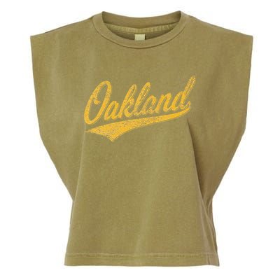 OAKLAND CALIFORNIA VARSITY SCRIPT CLASSIC SPORT JERSEY STYLE Garment-Dyed Women's Muscle Tee
