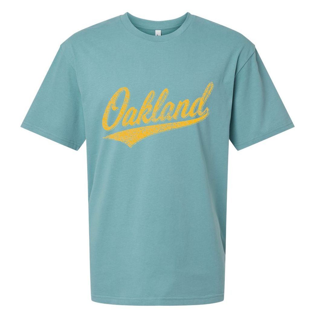 OAKLAND CALIFORNIA VARSITY SCRIPT CLASSIC SPORT JERSEY STYLE Sueded Cloud Jersey T-Shirt